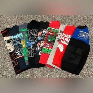 Boys Gamer Shirt Bundle (9pc) 6/7 Roblox Minecraft Xbox Star Wars